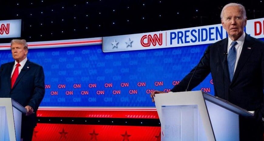 Un confuso Biden buscó la confrontación en el debate con Trump, y éste respondió con falsedades