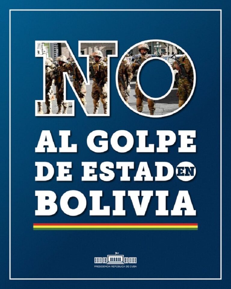 Díaz-Canel saluda retiro de tropas tras intentona de golpe en Bolivia