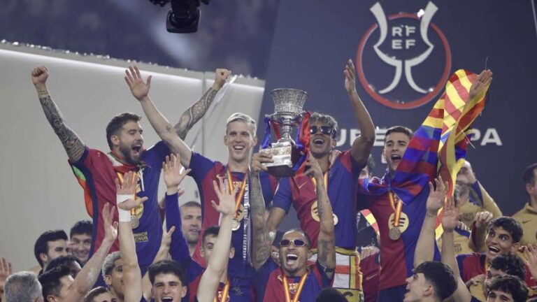 El Barcelona gana la décimoquinta Supercopa de España en un clásico de ensueño, arrasando al Real Madrid 5-2