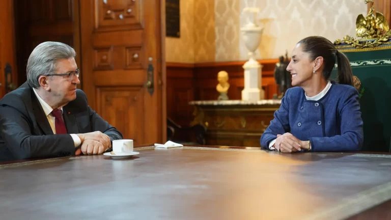 Claudia Sheinbaum y Jean-Luc Mélenchon refuerzan lazos entre la izquierda mexicana y francesa