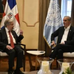 Abinader y Guterres dialogan en el Palacio Nacional sobre los desafíos de la región