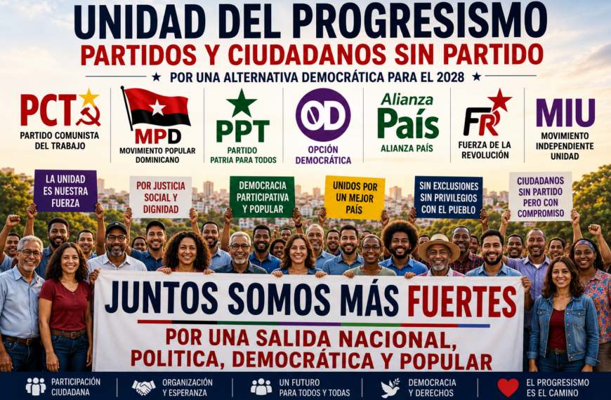 Ciudadano independiente propone que la unidad de la izquierda se construya desde la ciudadanía organizada