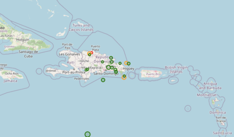 ENJAMBRE DE SISMOS: Tiembla el Caribe y la Costa Sur Dominicana Registra Dos Nuevos Temblores