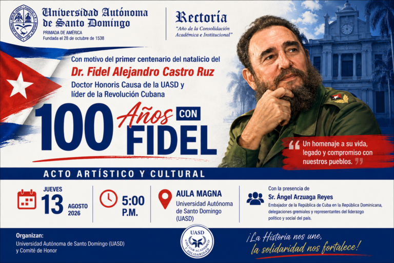 UASD conmemora el centenario del nacimiento de Fidel Castro con acto en el Aula Magna