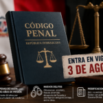 Nuevo Código Penal entra en vigencia sin las recientes modificaciones a 27 artículos