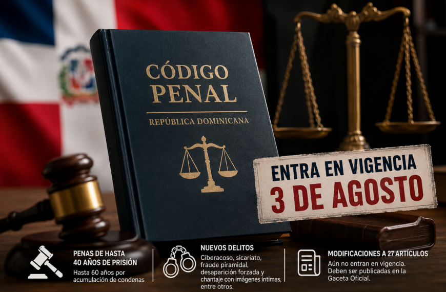 Nuevo Código Penal entra en vigencia sin las recientes modificaciones a 27 artículos